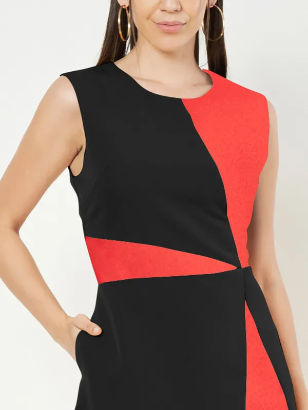 BRINNS_Women_Colourblocked_A-Line_Dress