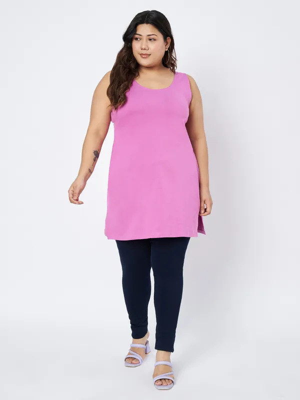 BRINNS_Cotton_Round_Neck_Longline_Side_Slits_Slip