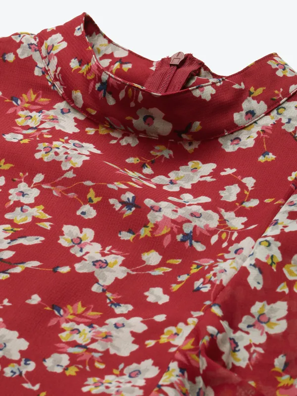 Maroonflr_Georgette_Dresses_For_Women