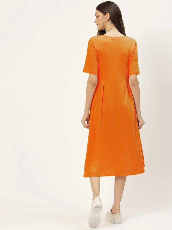 BRINNS_Women_Solid_Plus_Size_Cotton_A-Line_Midi_Dress
