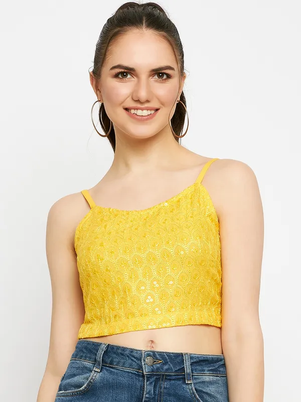 Yellow_Rayon_Sequinn_Tops