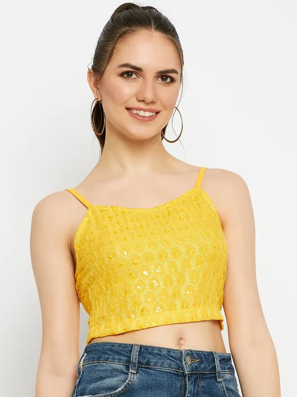 Yellow_Rayon_Sequinn_Tops