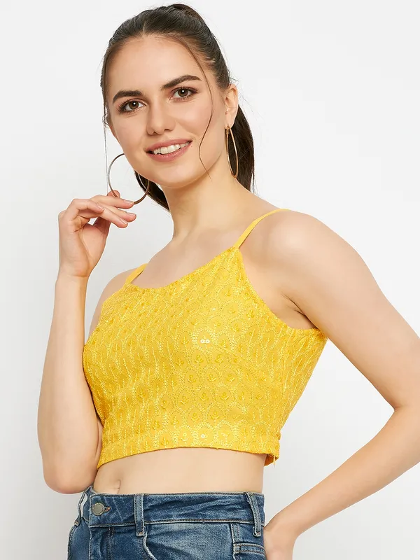 Yellow_Rayon_Sequinn_Tops