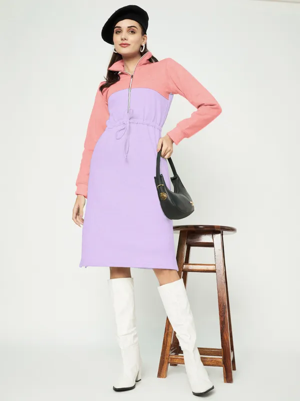 BRINNS_Women_Colourblocked_A-Line_Dress