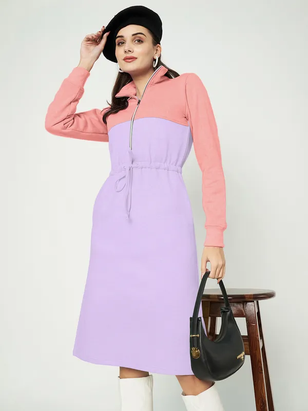 BRINNS_Women_Colourblocked_A-Line_Dress