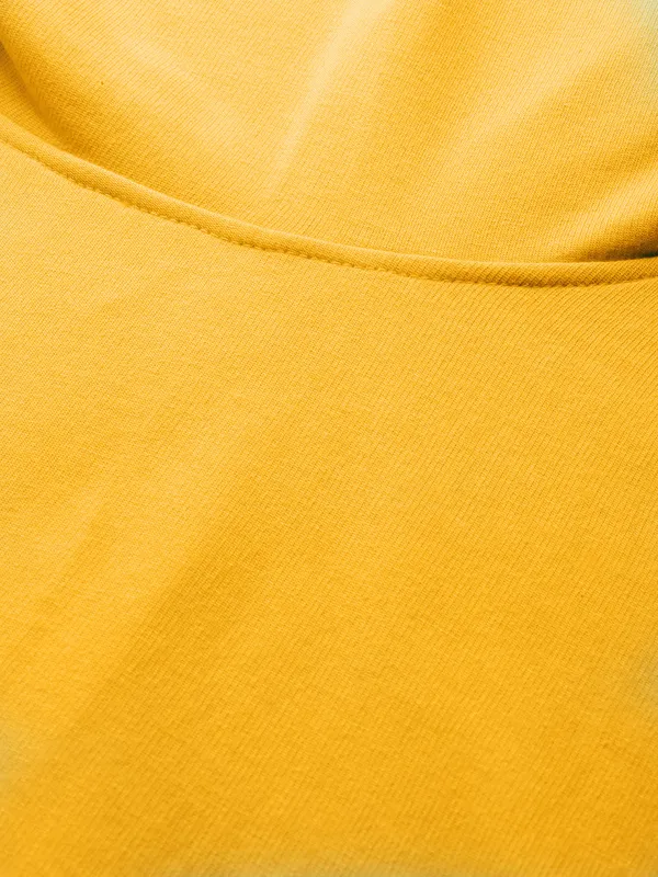 Mustard_Cotton_Blend_Single_Jersey_Dresses_For_Women