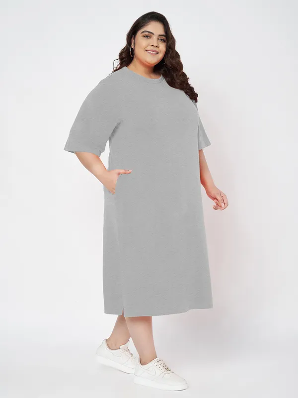 Greymelange_Cotton_Blend_Single_Jersey_Dresses