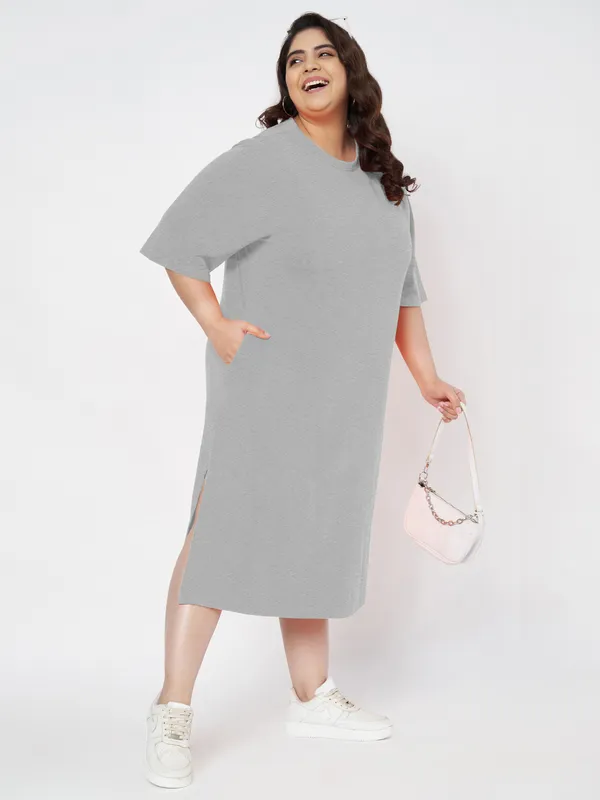 Greymelange_Cotton_Blend_Single_Jersey_Dresses