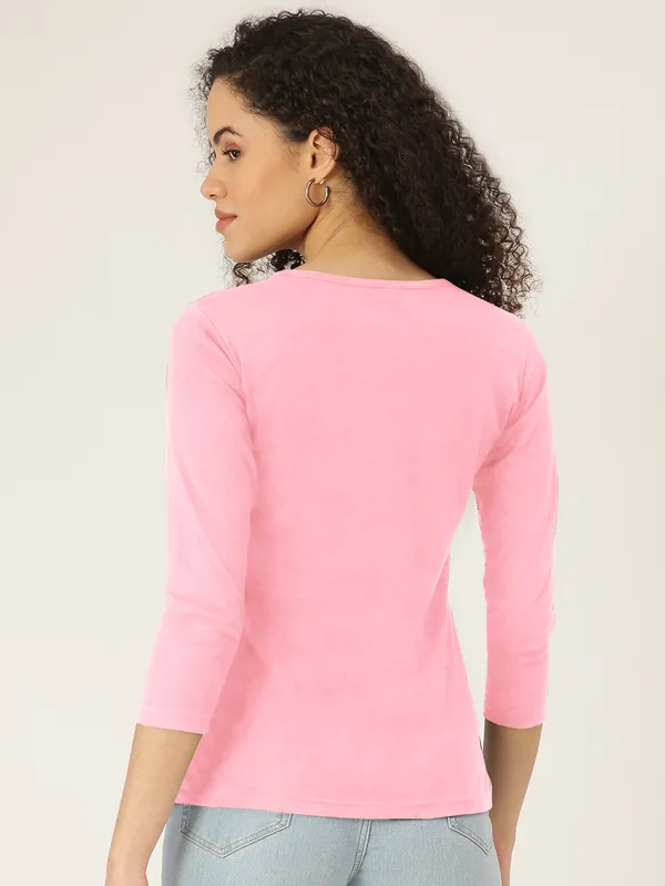 BRINNS_Women_Solid_V-Neck_Cotton_T-shirt