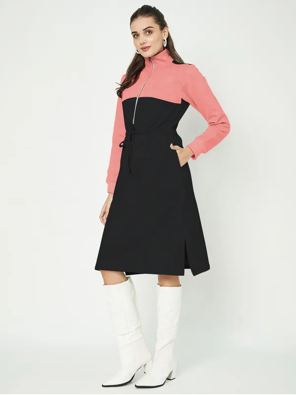 BRINNS_Women_Colourblocked_A-Line_Dress