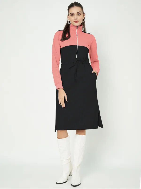 BRINNS_Women_Colourblocked_A-Line_Dress