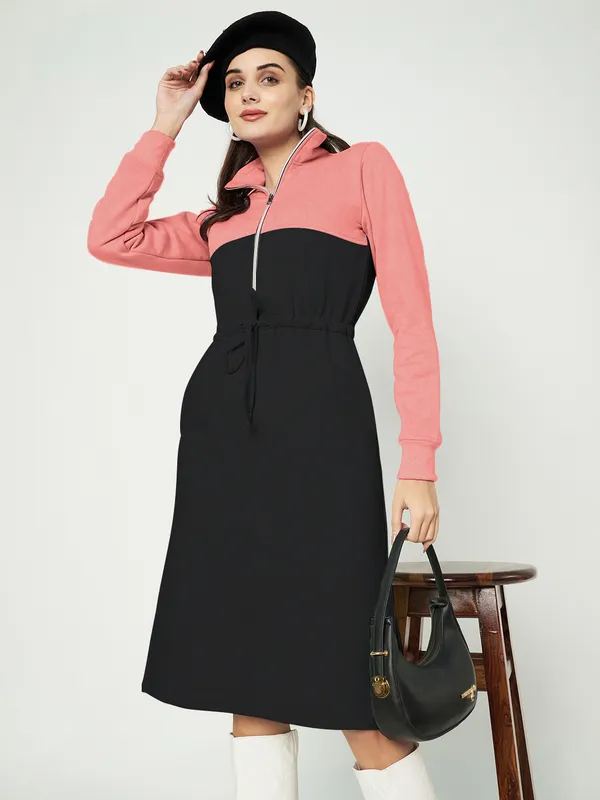 BRINNS_Women_Colourblocked_A-Line_Dress