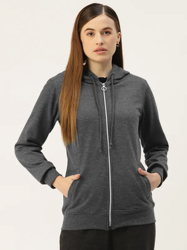 BRINNS_Women_Pink_Solid_Hooded_Sweatshirt