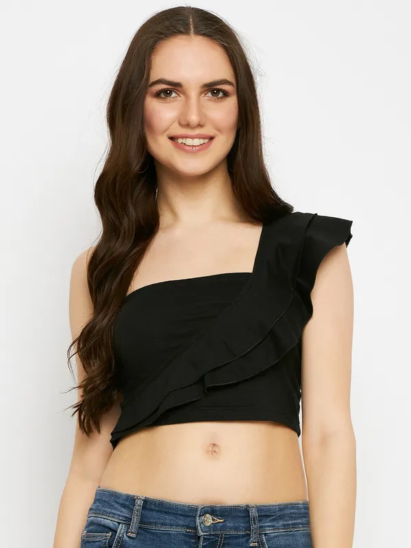 Black_Cotton_Blend_Single_Jersey_Tops