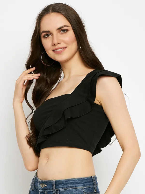 Black_Cotton_Blend_Single_Jersey_Tops