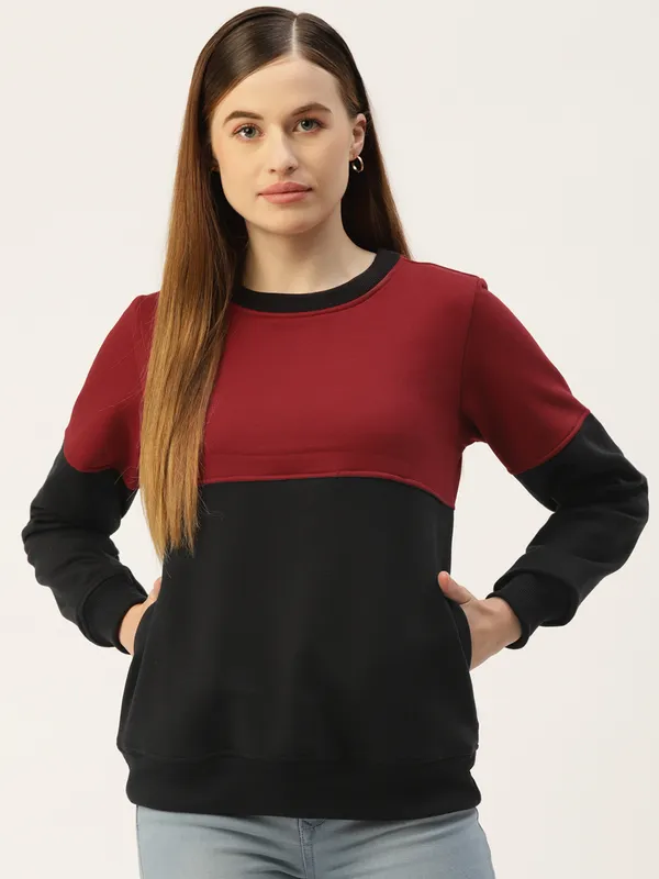 BRINNS_Women_Colourblocked_Fleece_Sweatshirt