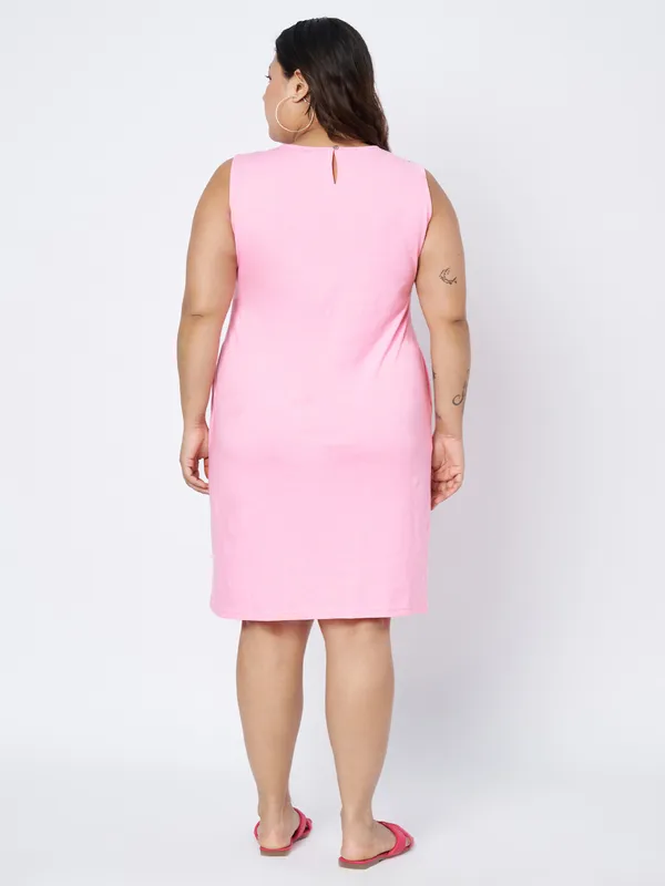 BRINNS_White_Solid_Pure_Cotton_A-Line_Midi_Dress