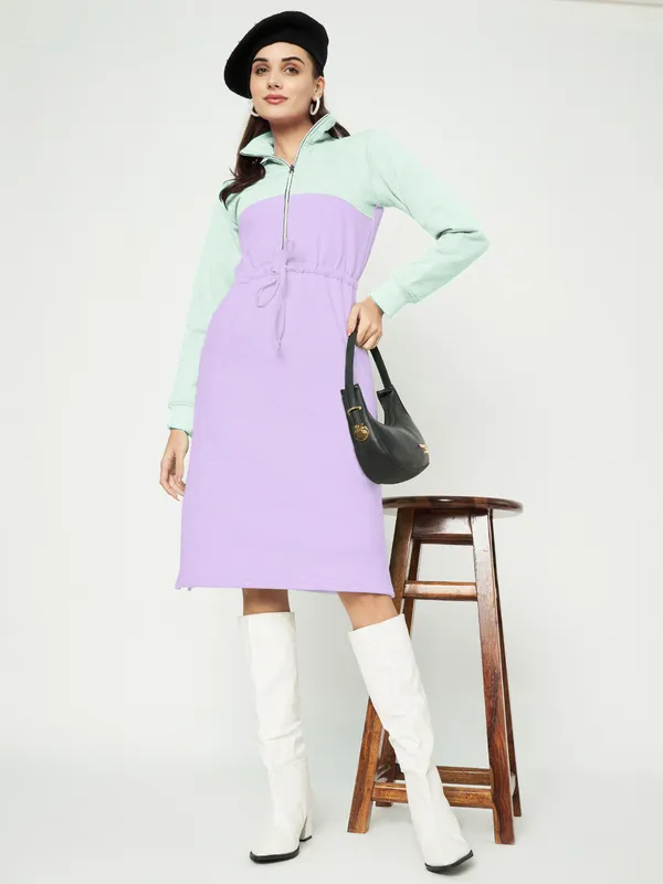 BRINNS_Women_Colourblocked_A-Line_Dress