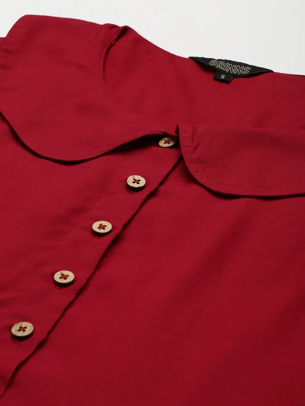 Maroon_Rayon_Solid_Dresses