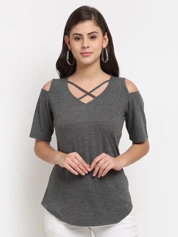 Darkgrey_Cotton_Blend_Single_Jersey_Tops