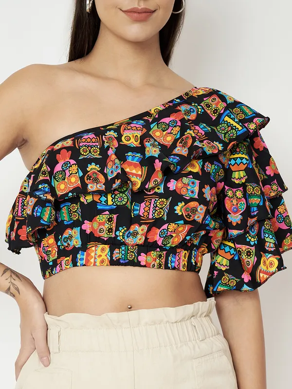 Multi_Print_Polyester_Print_Tops_For_Women