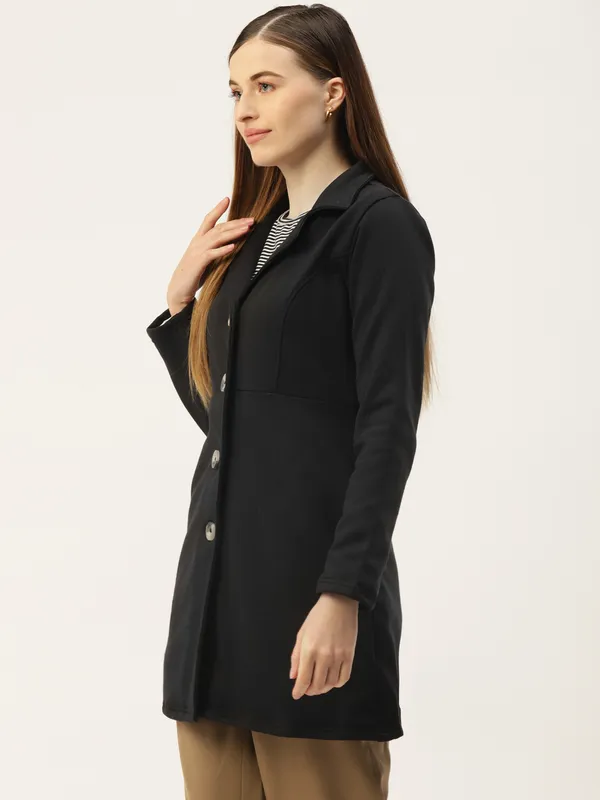 BRINNS_Women_Teal_Fleece_Longline_Princess_Coat