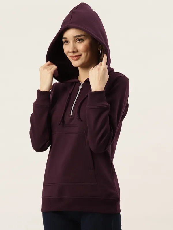 BRINNS_Women_Peach-Coloured_Hooded_Sweatshirt