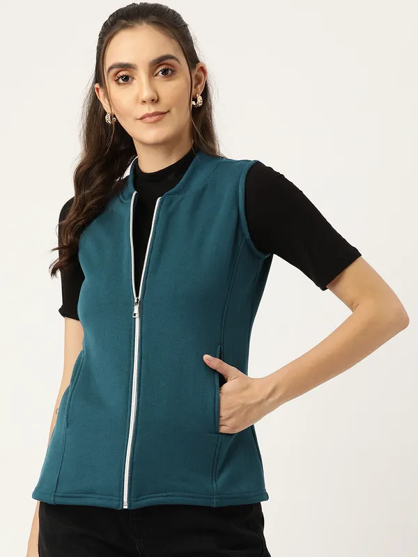 BRINNS_Plus_Size_Mock_Neck_Zip_Closure_Fleece_Tailored_Jacket