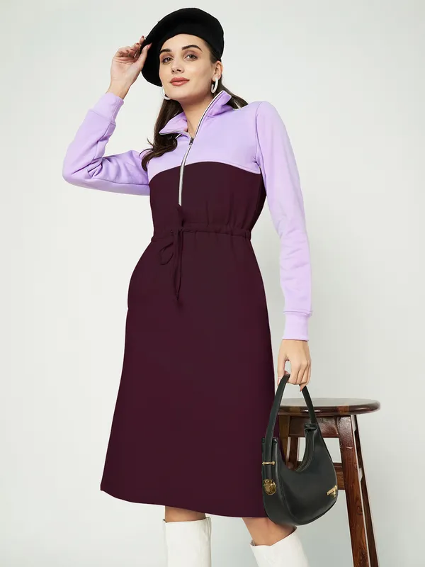 BRINNS_Women_Colourblocked_A-Line_Dress