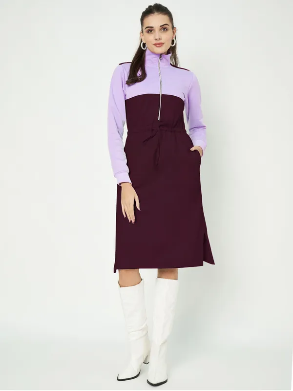 BRINNS_Women_Colourblocked_A-Line_Dress