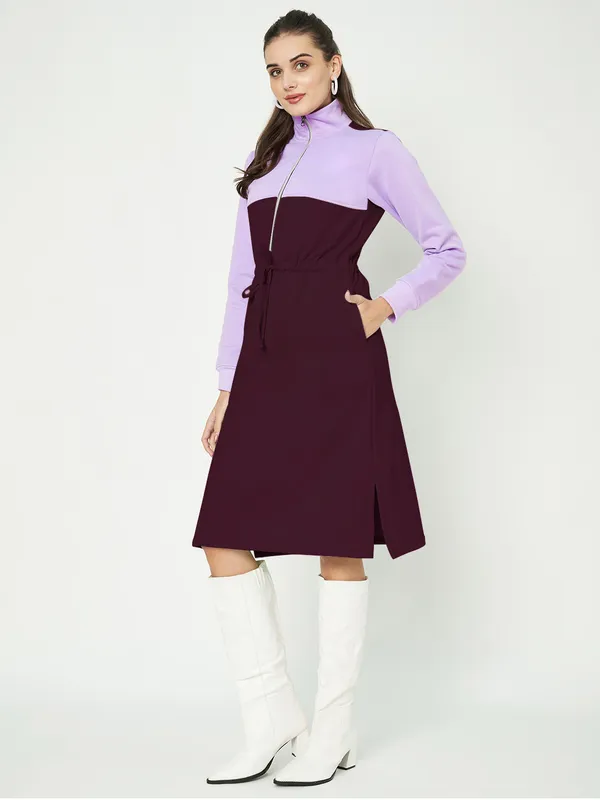 BRINNS_Women_Colourblocked_A-Line_Dress
