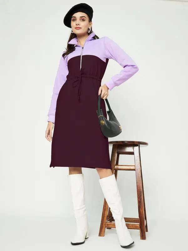 BRINNS_Women_Colourblocked_A-Line_Dress