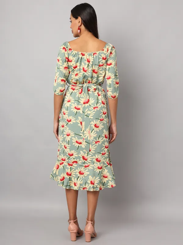 Multi_Print_Polyester_Print_Dresses