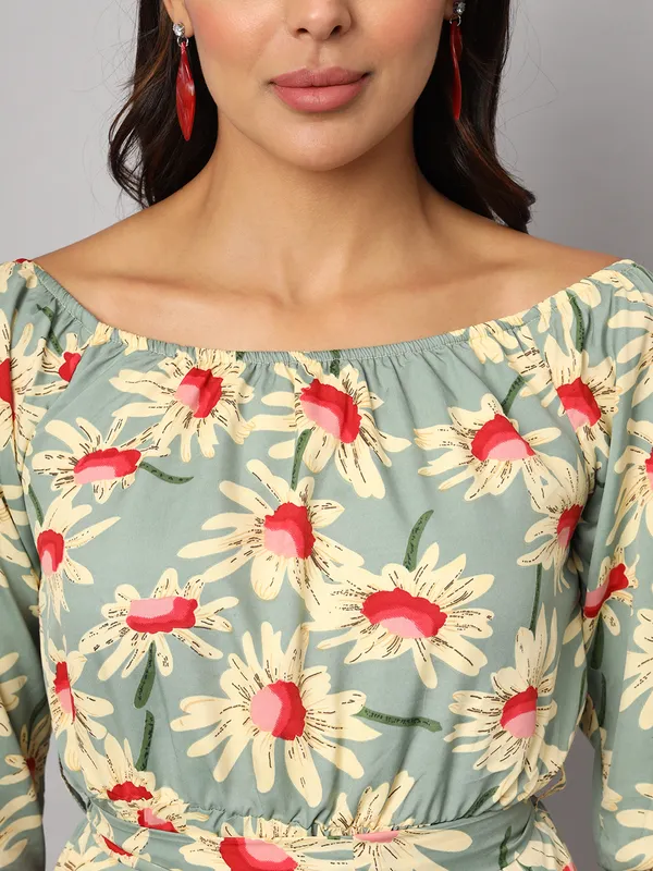 Multi_Print_Polyester_Print_Dresses