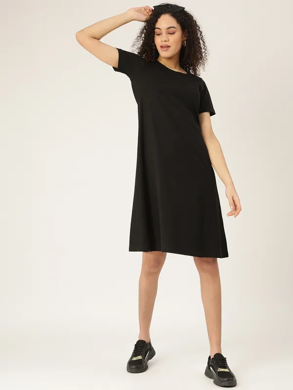 BRINNS_Women_Solid_Plus_Size_Cotton_A-Line_Midi_Dress