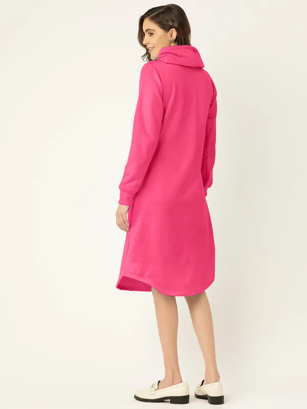 Magenta_Cotton_Blend_Single_Jersey_Dresses_For_Women