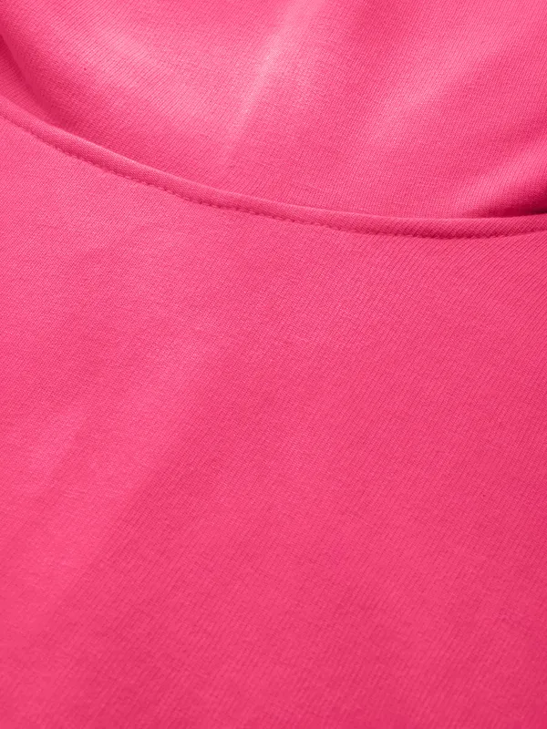 Magenta_Cotton_Blend_Single_Jersey_Dresses_For_Women