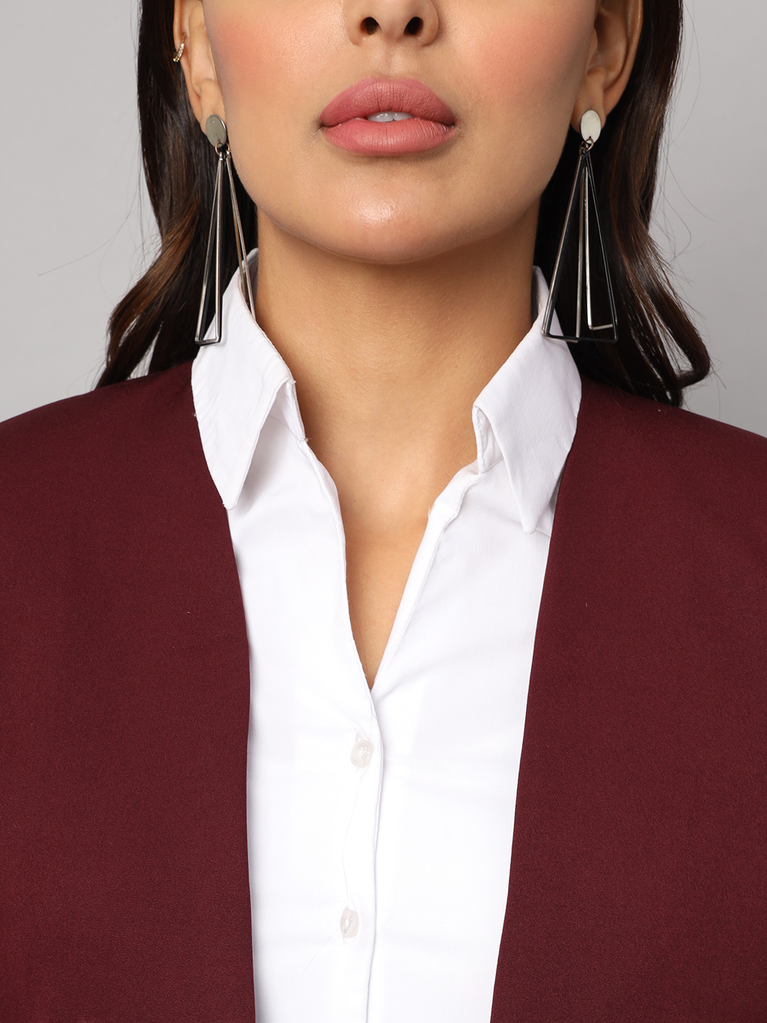 Burgundy_Polyester_Lycra_Blazers