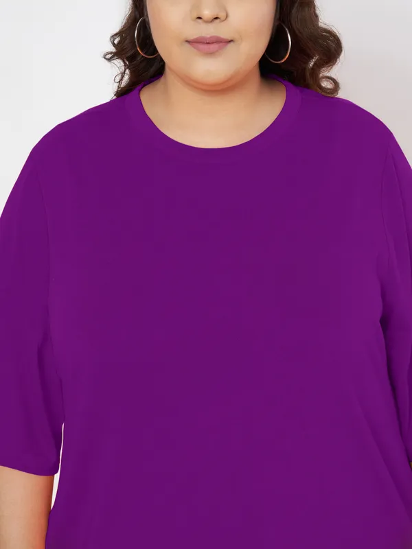 Purple_Cotton_Blend_Single_Jersey_Dresses