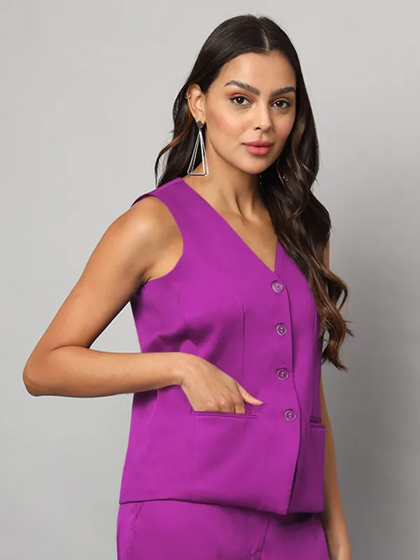 Purple_Polyester_Lycra_Waistcoat