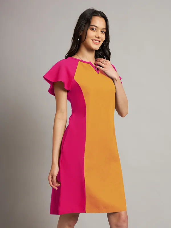BRINNS_Women_Pure_Cotton_Colourblocked_Sheath_Dress