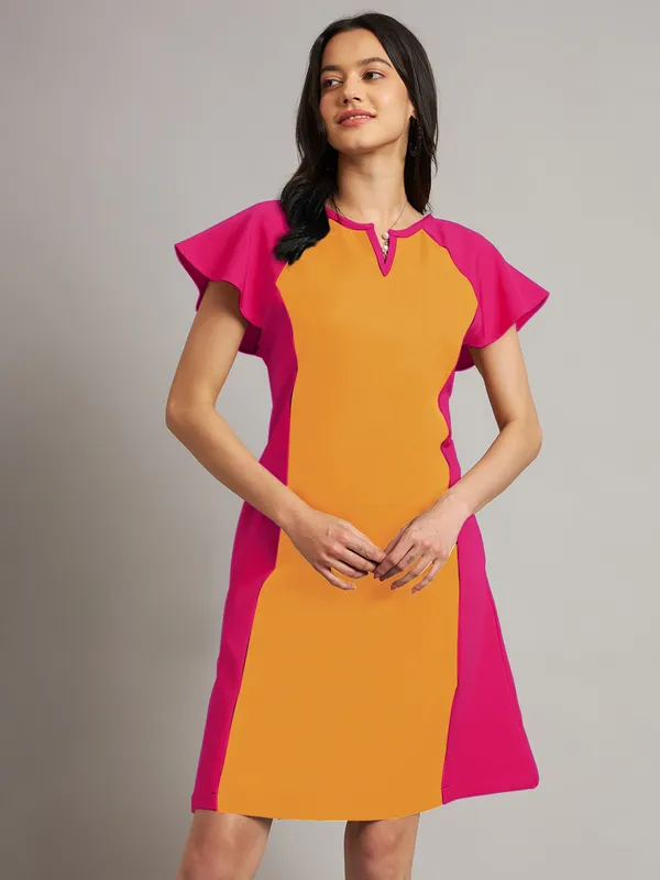 BRINNS_Women_Pure_Cotton_Colourblocked_Sheath_Dress