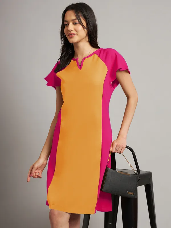 BRINNS_Women_Pure_Cotton_Colourblocked_Sheath_Dress