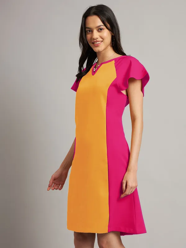 BRINNS_Women_Pure_Cotton_Colourblocked_Sheath_Dress
