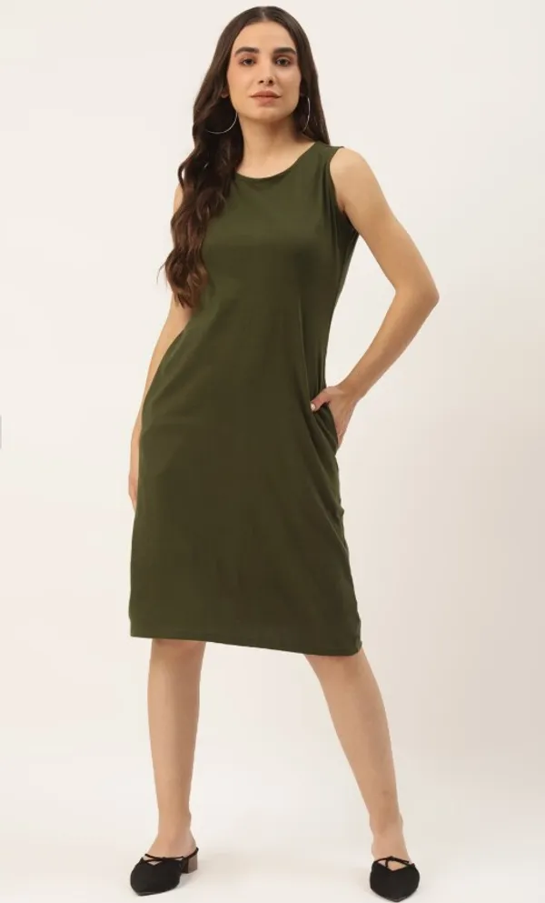 BRINNS_White_Solid_Pure_Cotton_A-Line_Midi_Dress