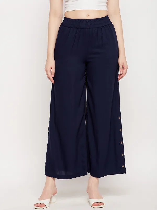 Navy_Rayon_Solid_Palazzos