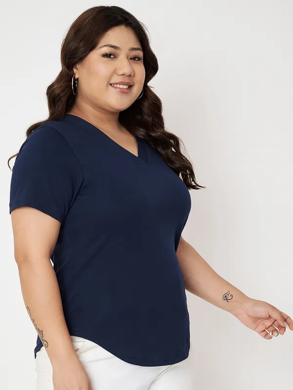 Navy_Cotton_Blend_Single_Jersey_Tshirts