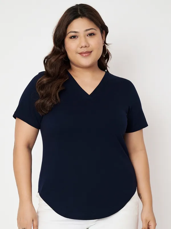 Navy_Cotton_Blend_Single_Jersey_Tshirts