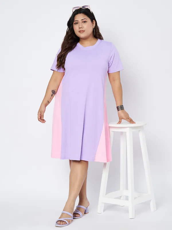 BRINNS_Women_Colourblocked_Cotton_A-Line_Dress