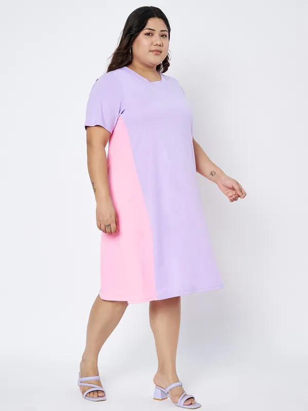 BRINNS_Women_Colourblocked_Cotton_A-Line_Dress